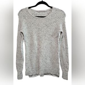 Athleta Women's Gray Waffle Lightweight Knit Sweater Size XS 90% Cashmere